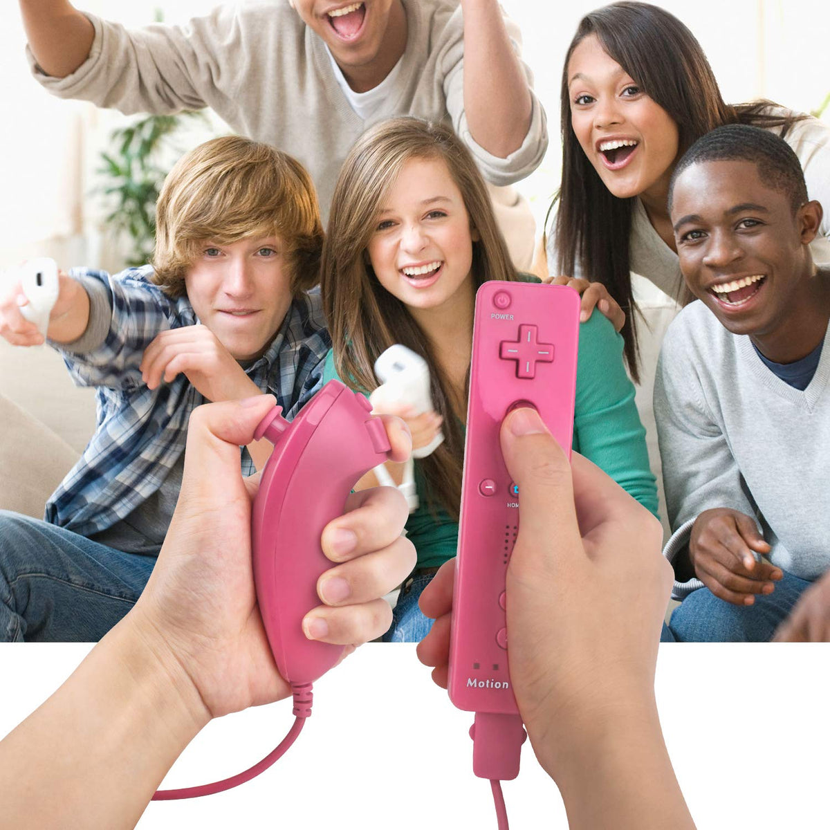 Motion Plus Wii Controllers 2Packs with Nunchucks, Wii Remote Controllers Compatible for wii and Wii U with Built in Motion Plus - Flex Gamingproduct_type