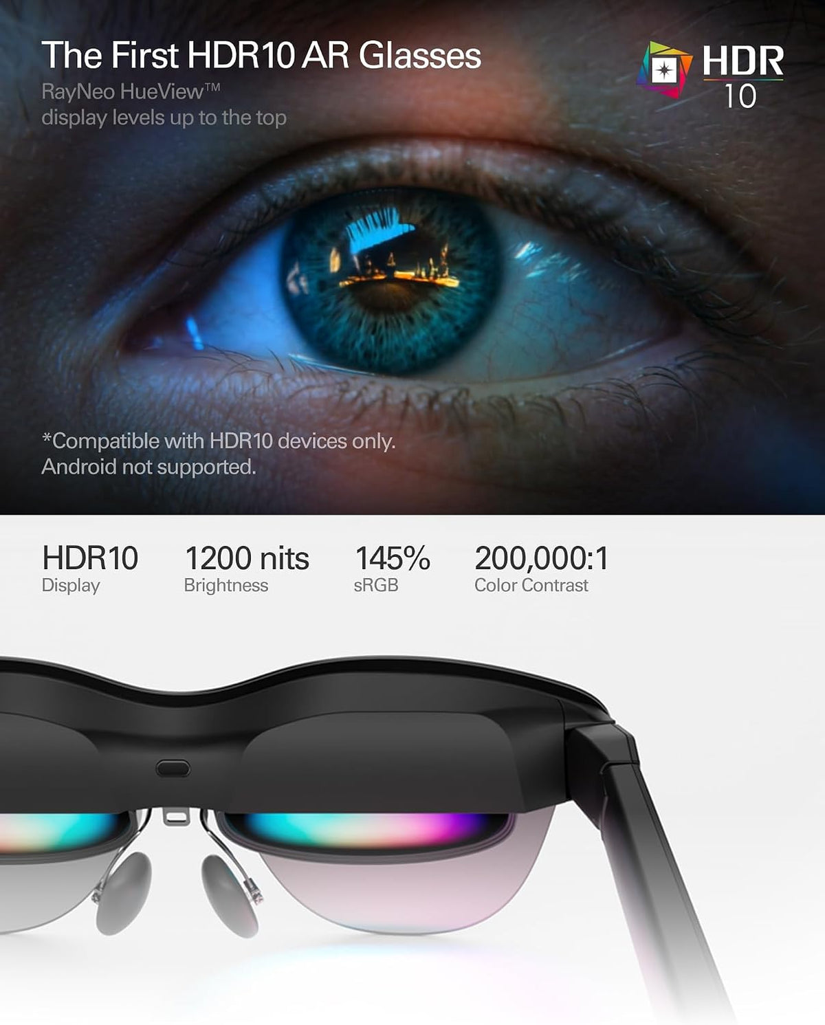 RayNeo Air 4 Pro AR Glasses – HDR10 120Hz