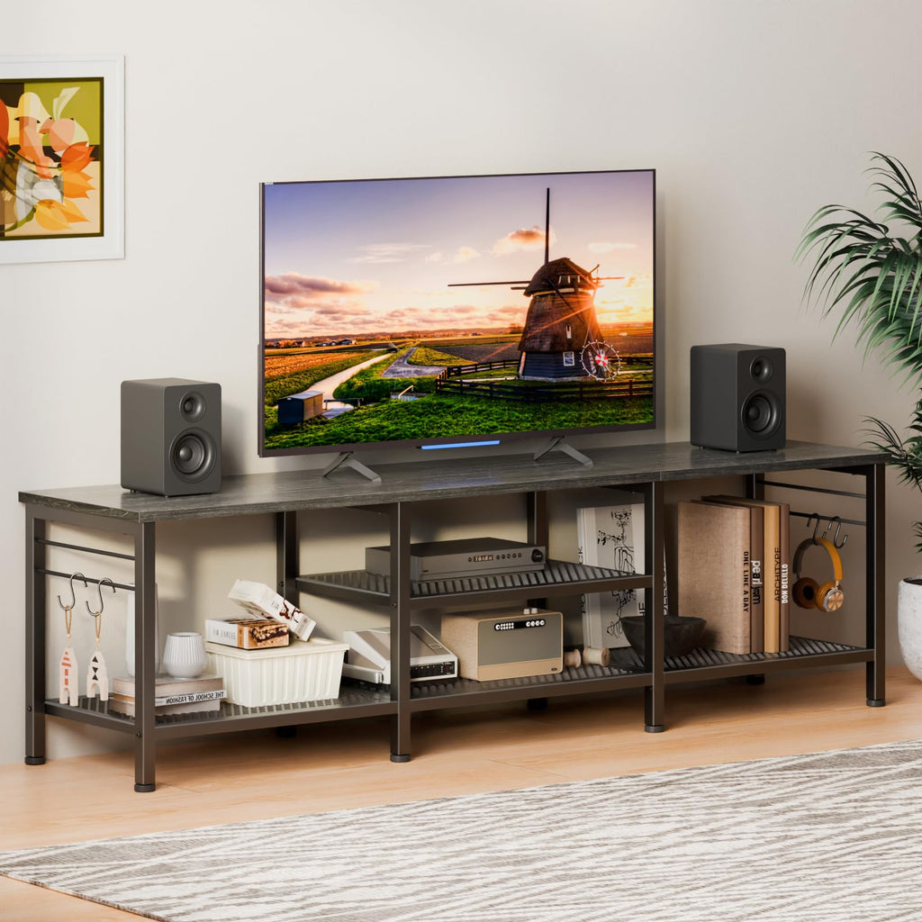 Furologee Open-Shelf TV Stand – 5 Size & Color Options