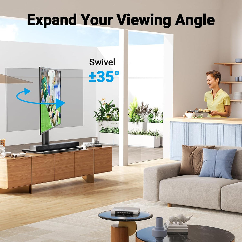 PERLESMITH Universal Swivel TV Stand – 4 Size & Pack Options