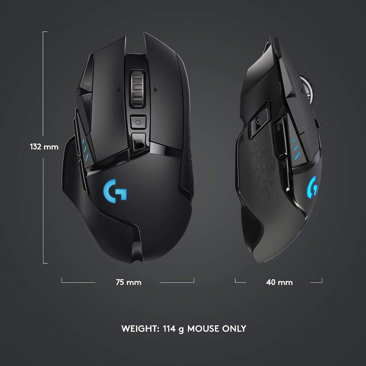 Logitech G502 HERO Gaming Mouse – Wired & Wireless