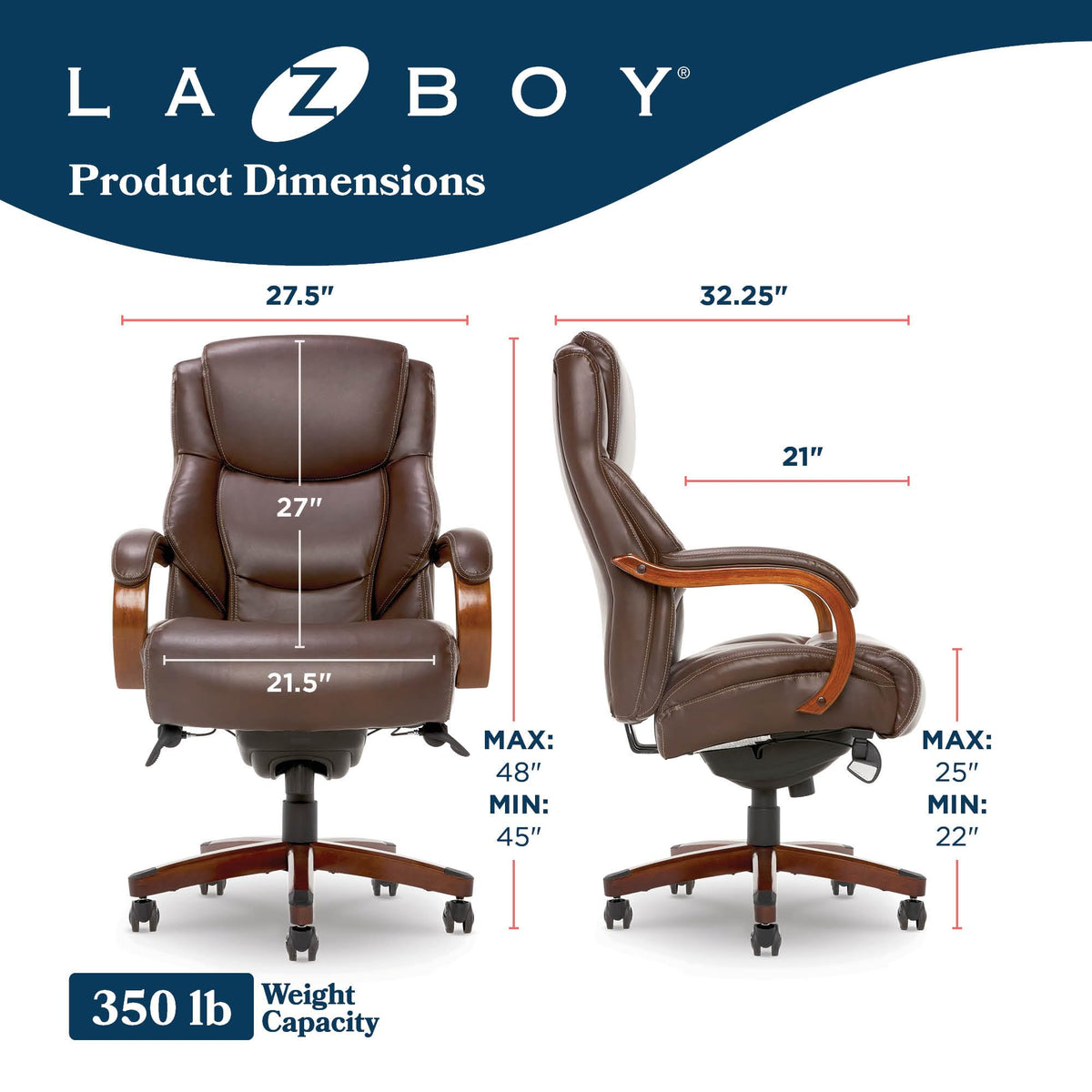 La-Z-Boy Delano Big & Tall Office Chair – 4 Colors