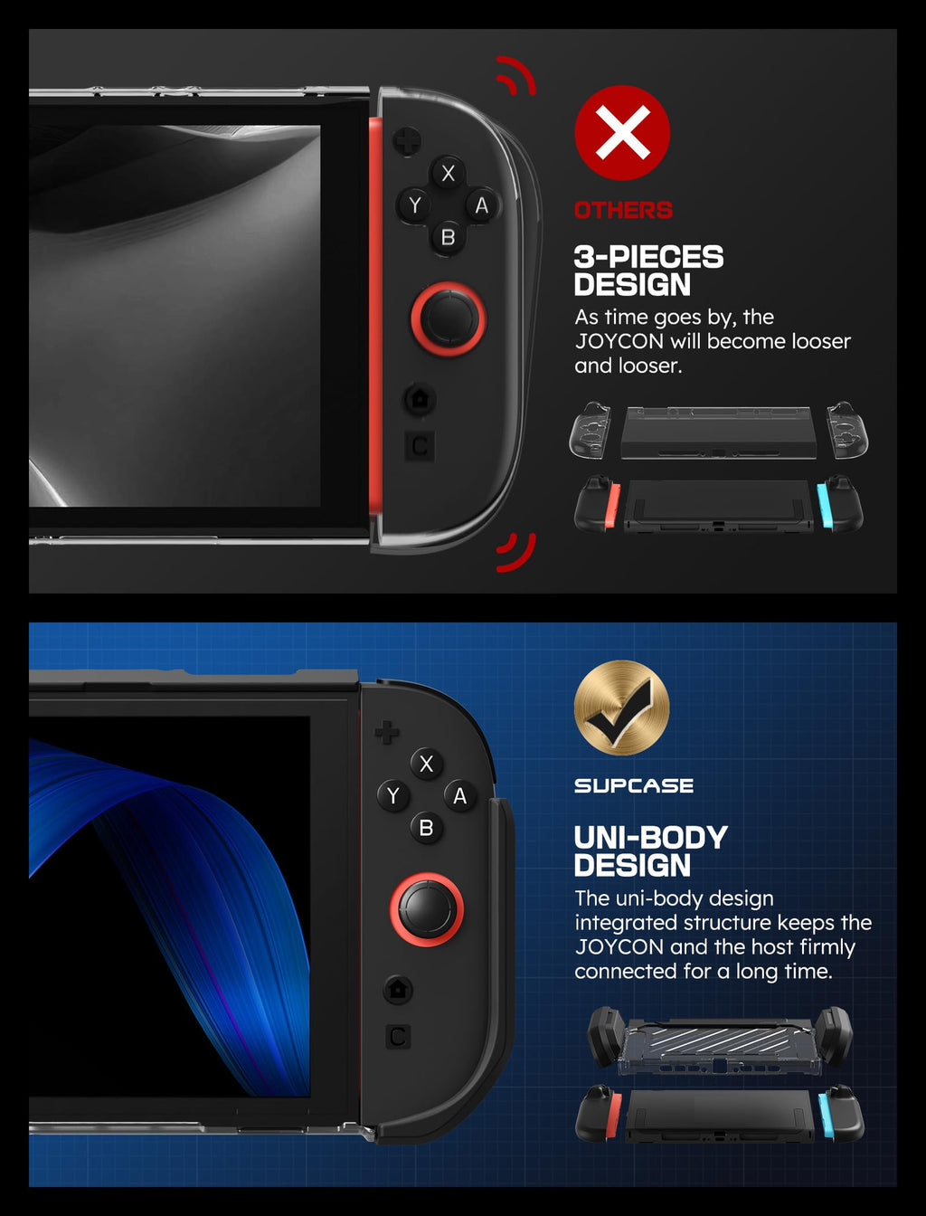 SUPCASE Unicorn Beetle Pro Case for Nintendo Switch 2 2025, [Military-Grade Protection] [Joy Con Remove Friendly] Dockable Integrated Cover Accessories Compatible with Switch 2, Black - Flex Gamingproduct_type