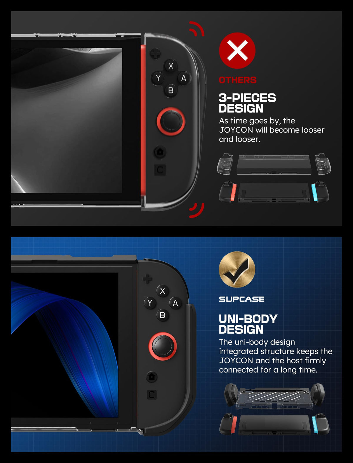 SUPCASE Unicorn Beetle Pro Case for Nintendo Switch 2 2025, [Military-Grade Protection] [Joy Con Remove Friendly] Dockable Integrated Cover Accessories Compatible with Switch 2, Black - Flex Gamingproduct_type