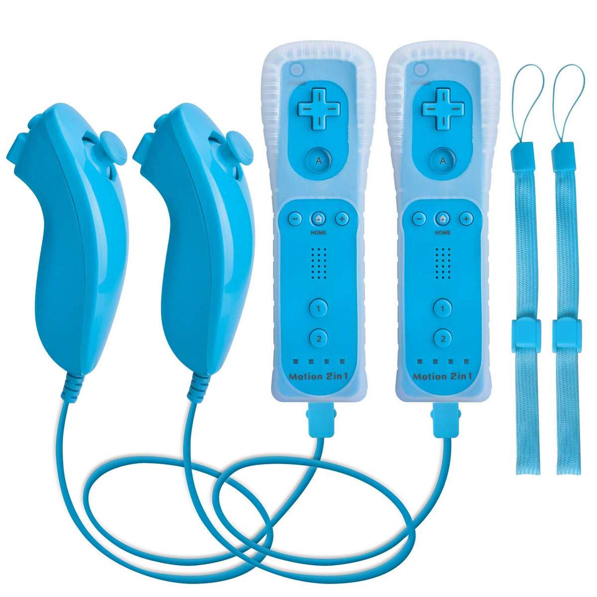 Motion Plus Wii Controllers 2Packs with Nunchucks, Wii Remote Controllers Compatible for wii and Wii U with Built in Motion Plus - Flex Gamingproduct_type