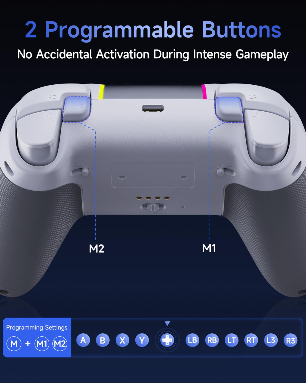 EasySMX X05Pro Wireless PC Gaming Controller with Smart Charging Dock – Full Quiet Buttons, Dual-Stage Linear Triggers, 8-Way D-Pad, Programmable Buttons, Hall Effect Joysticks, 1000mAh Long Battery Life, 1000Hz Polling Rate, Compatible with PC/Switch/And - Flex Gamingproduct_type