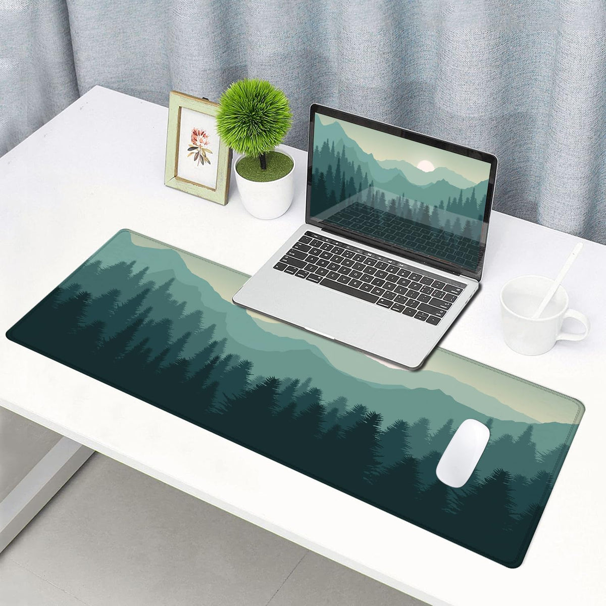 Gaming Mouse Pad, Large Non-Slip Rubber Base Mousepad, Keyboard Mouse Mat, Desk Pad with Stitched Edges, 31.5x11.8inch, Dazzling Galaxy - Flex Gamingproduct_type