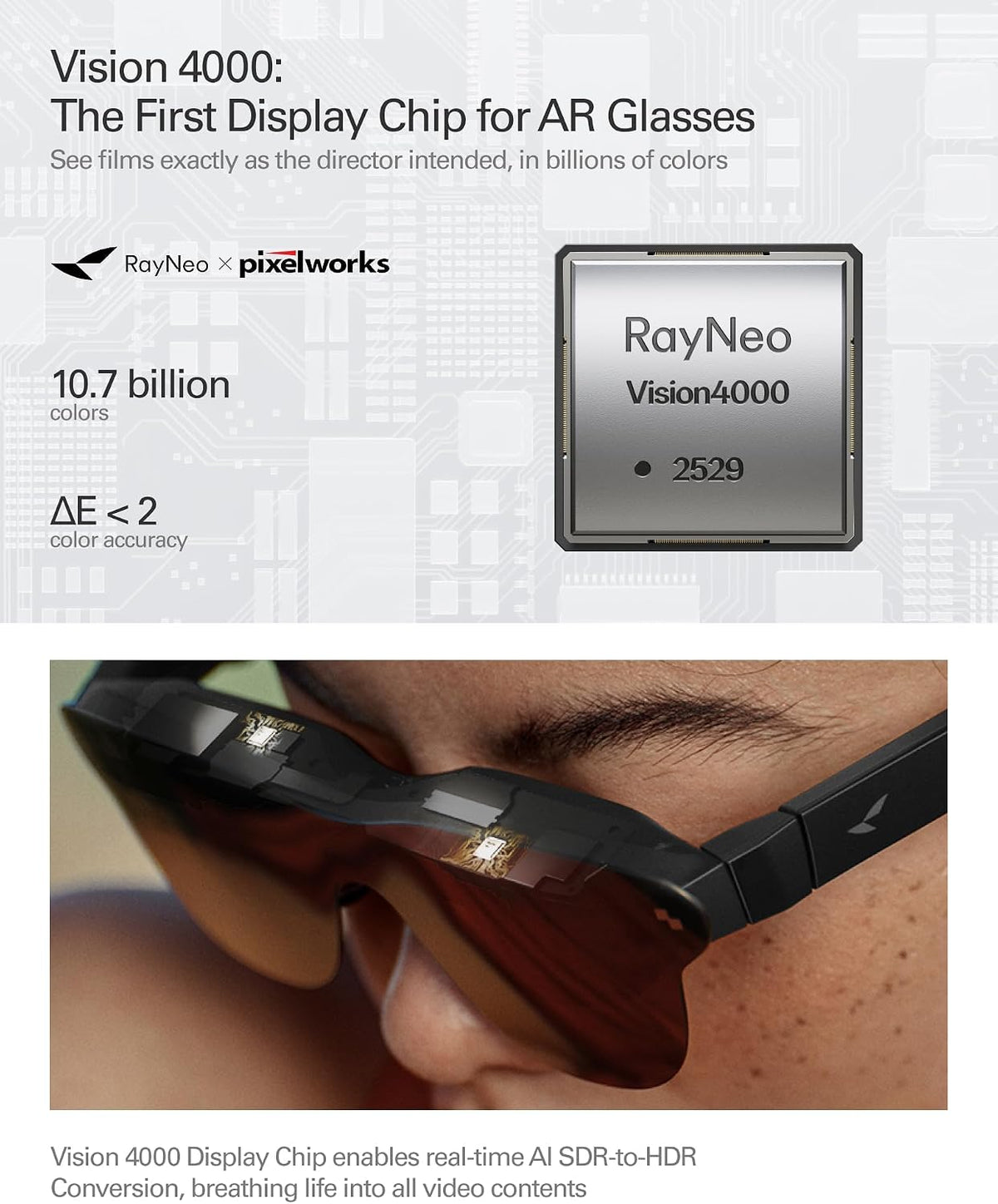 RayNeo Air 4 Pro AR Glasses – HDR10 120Hz