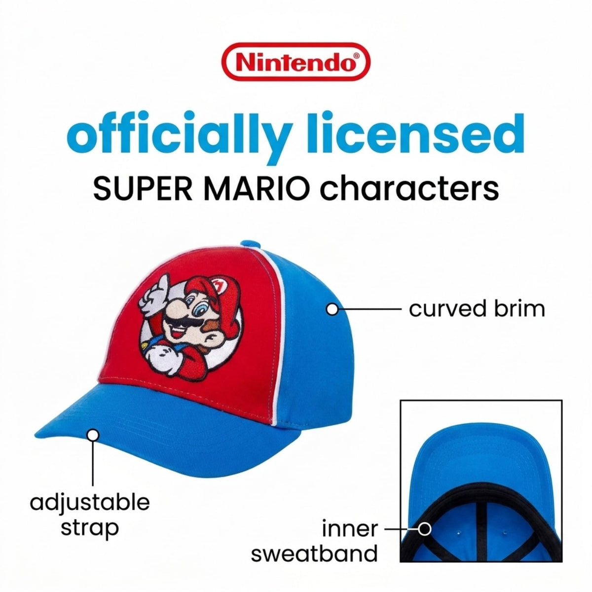 Nintendo Boys' Nintendo Boys' Baseball Cap - Flex Gamingproduct_type