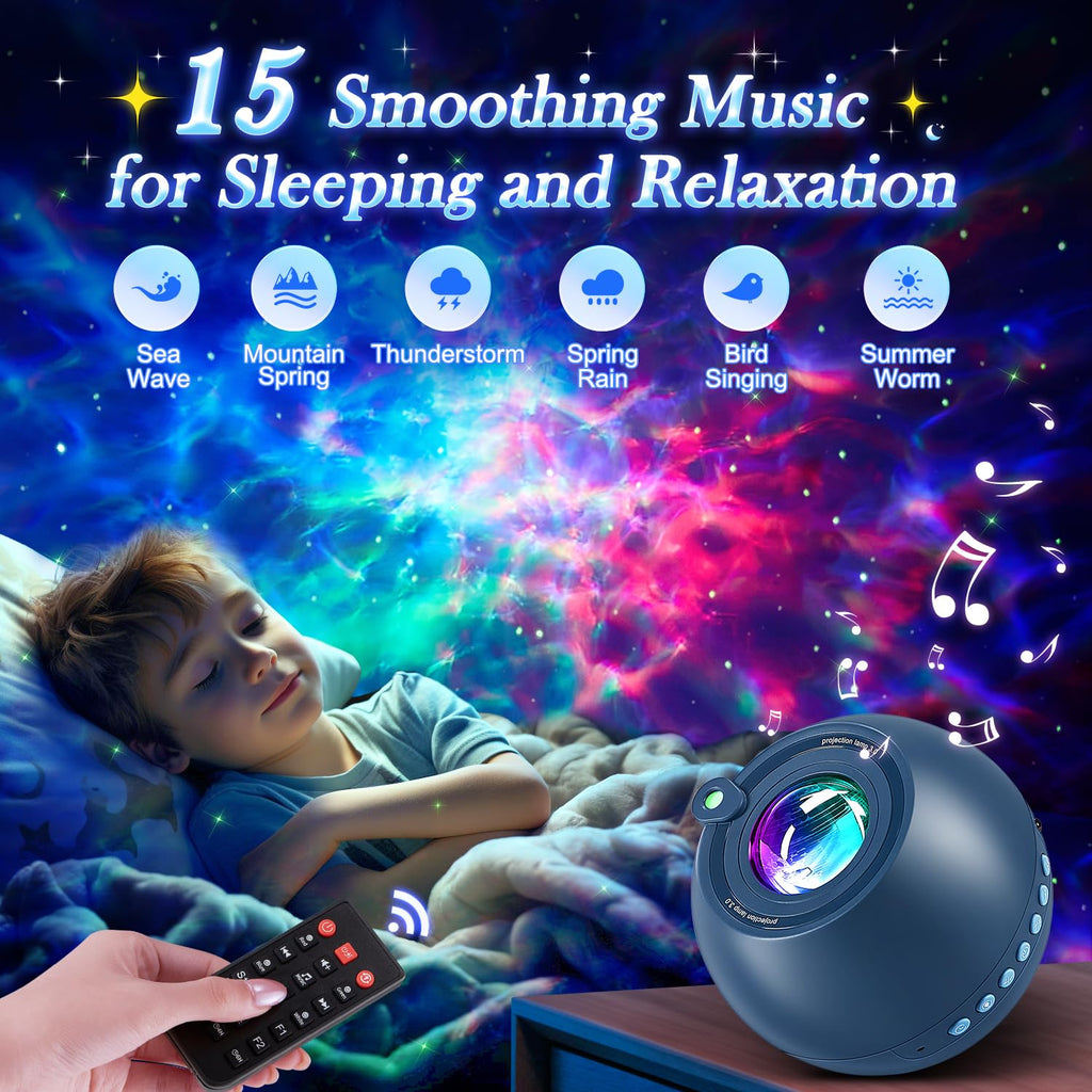 One Fire 360 Game Lights Galaxy Projector Gaming Accessories Gaming Room Decor Green Star Bluetooth Speaker+15 White Noise Man Cave Accessories Cool Gifts for Men Birthday Gift Cool Stuff for Teen Boy - Flex Gamingproduct_type