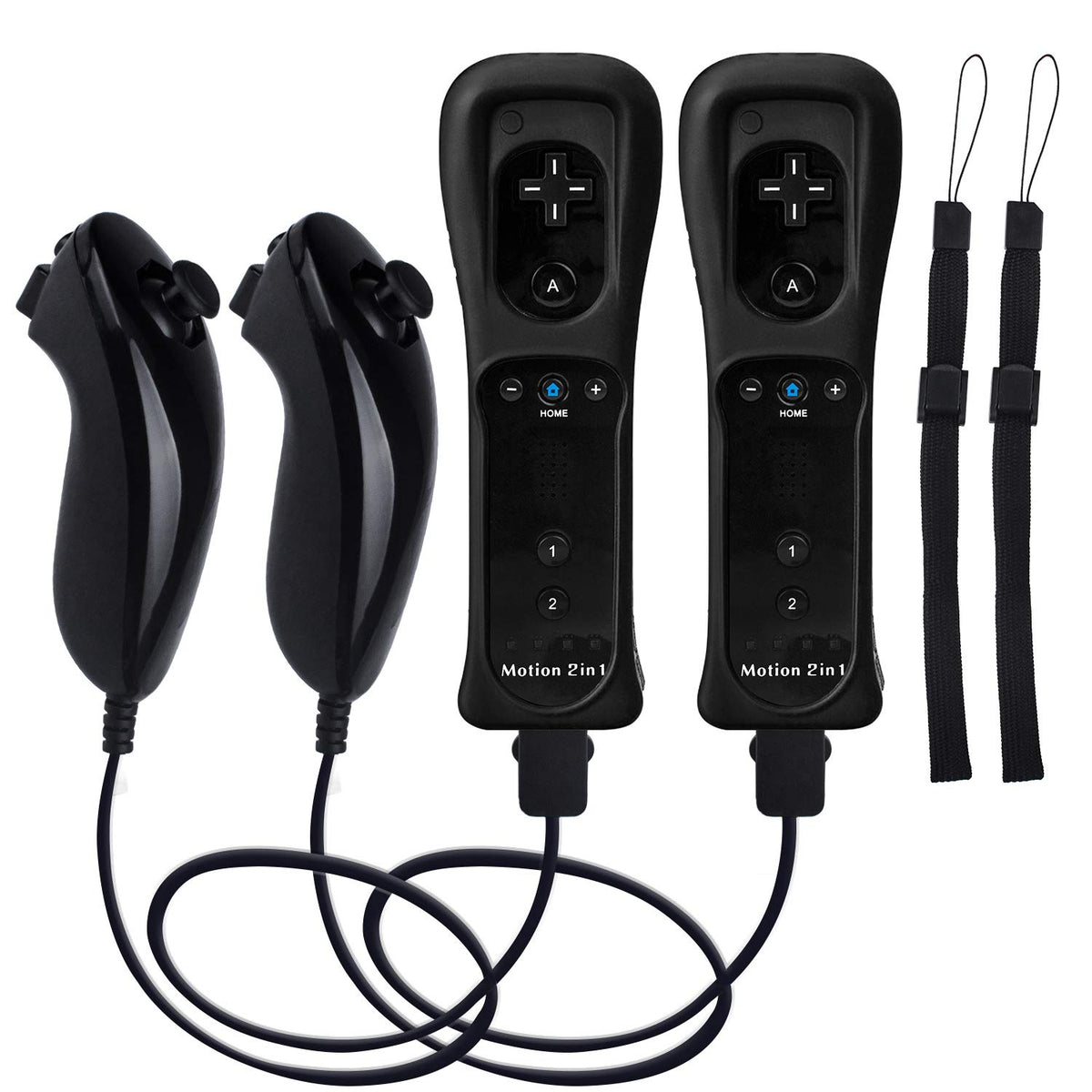 Motion Plus Wii Controllers 2Packs with Nunchucks, Wii Remote Controllers Compatible for wii and Wii U with Built in Motion Plus - Flex Gamingproduct_type