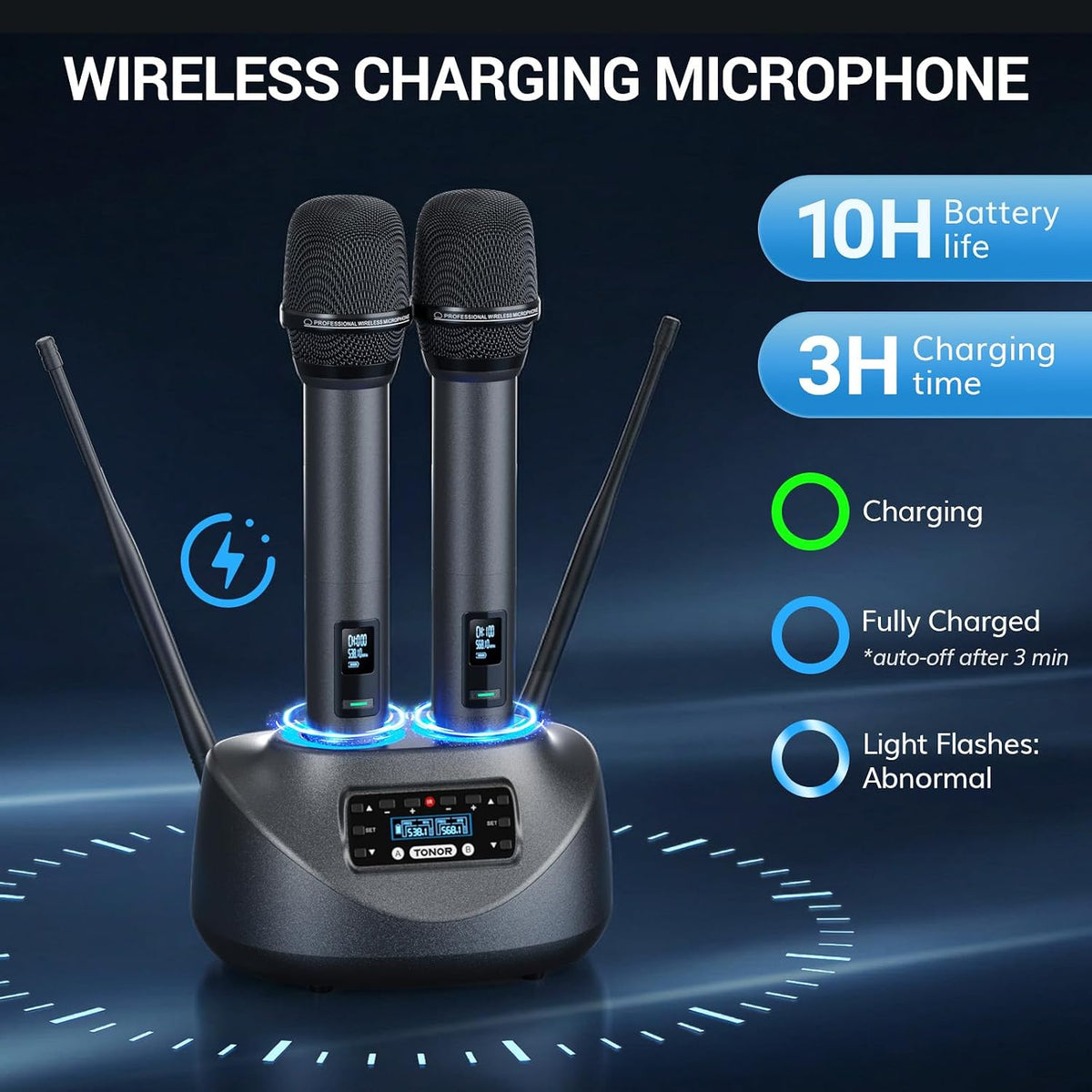 TONOR TW-790 Dual Wireless Karaoke Microphone System