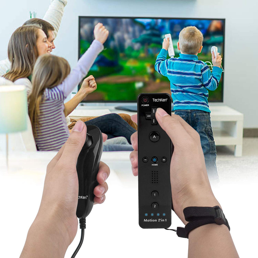 Motion Plus Wii Controllers 2Packs with Nunchucks, Wii Remote Controllers Compatible for wii and Wii U with Built in Motion Plus - Flex Gamingproduct_type