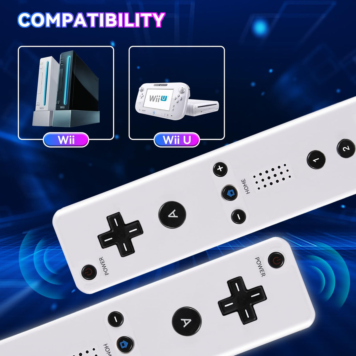 Motion Plus Wii Controllers 2Packs with Nunchucks, Wii Remote Controllers Compatible for wii and Wii U with Built in Motion Plus - Flex Gamingproduct_type