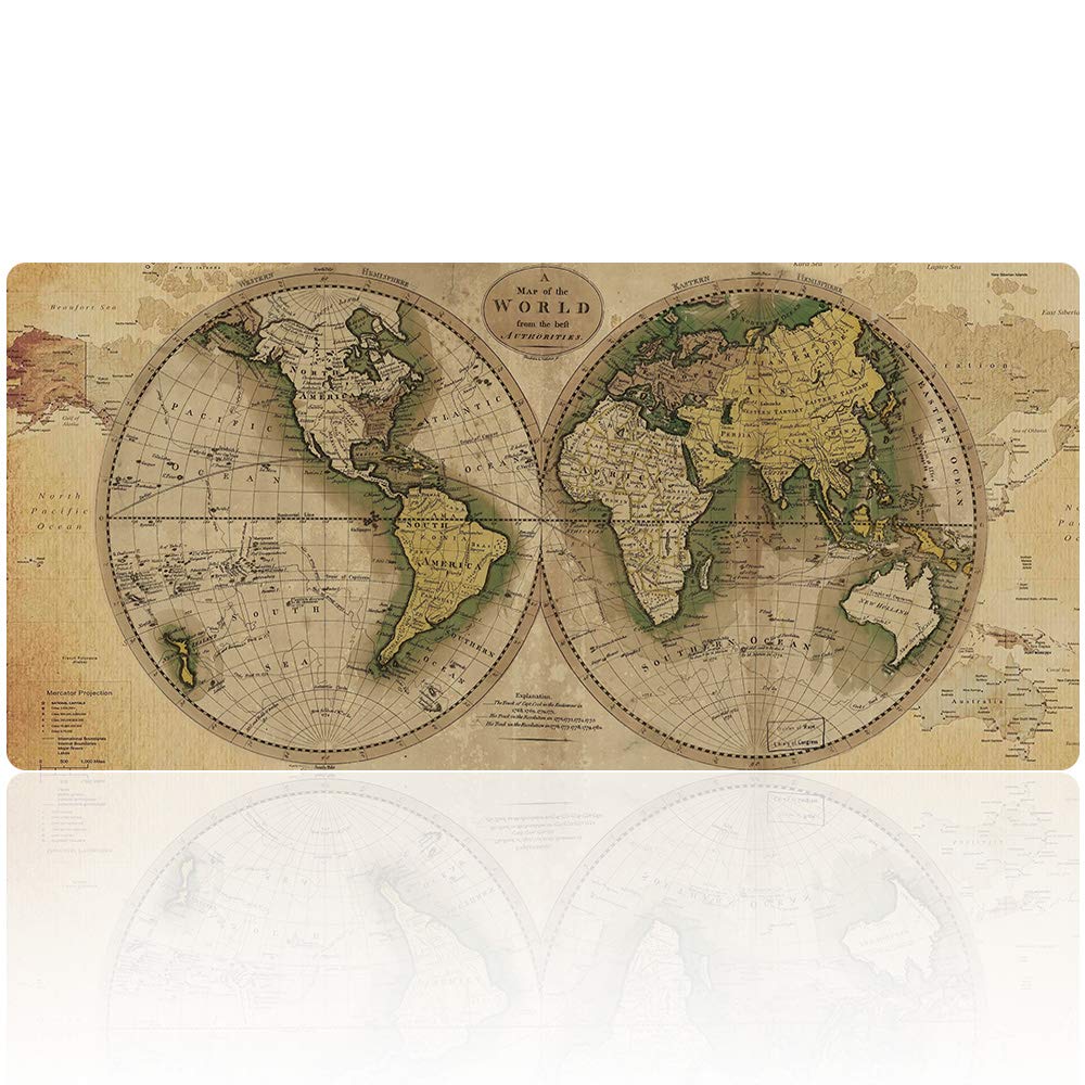 XXL Professional Large Mouse Pad & Computer Game Mouse Mat (35.4x15.7x0.1IN, Map) (90 * 40 Map) - Flex Gamingproduct_type