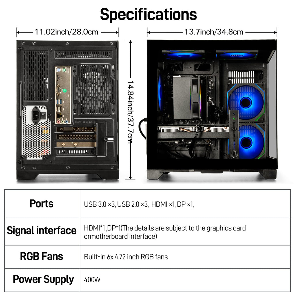 Gaming Desktop PC – Ryzen 5 4500, GeForce RTX 3050, 16GB DDR4 RAM, 512GB NVMe SSD, WiFi 6 – Desktop for Gaming, Streaming, School, Home Office & Everyday Use - Flex Gamingproduct_type