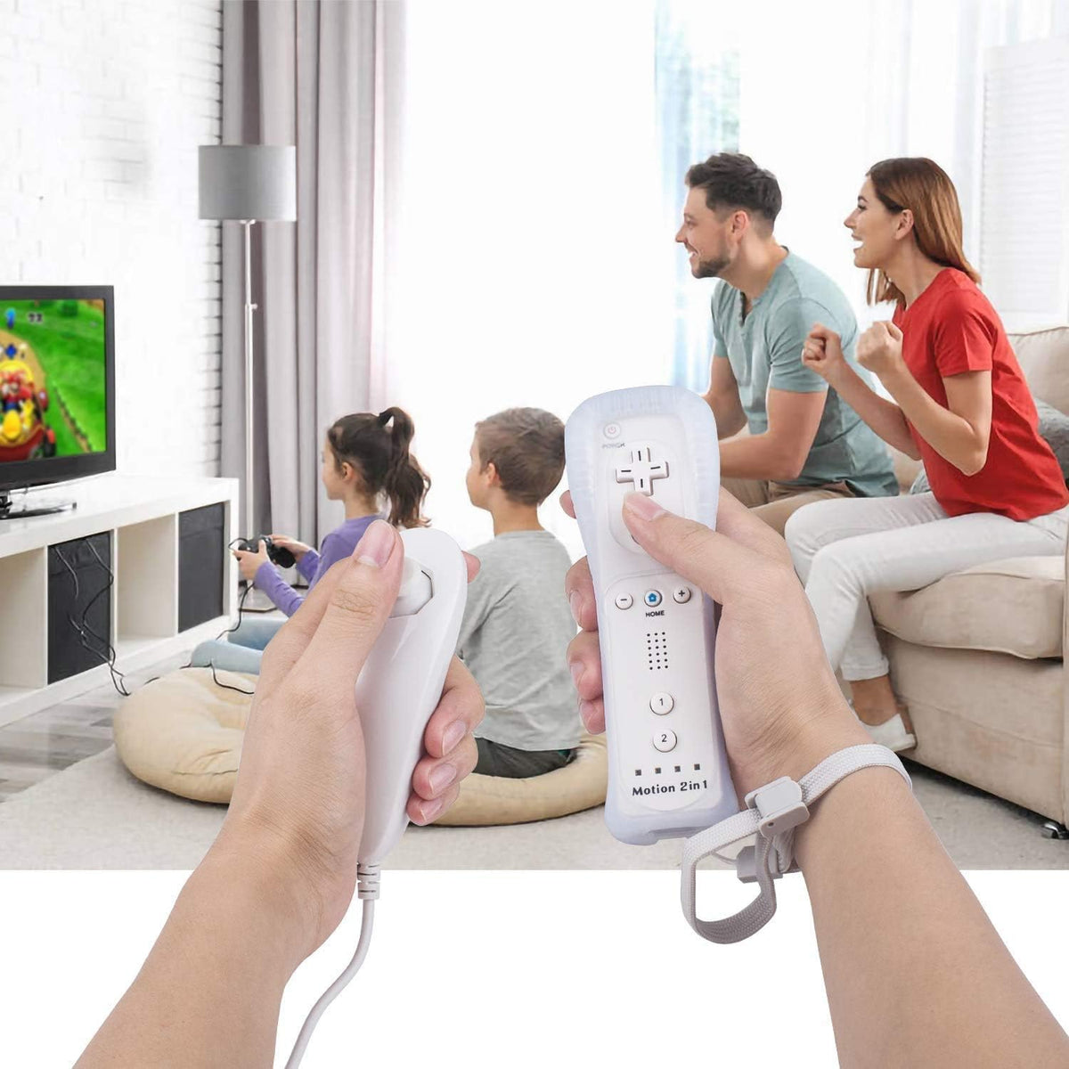 Motion Plus Wii Controllers 2Packs with Nunchucks, Wii Remote Controllers Compatible for wii and Wii U with Built in Motion Plus - Flex Gamingproduct_type
