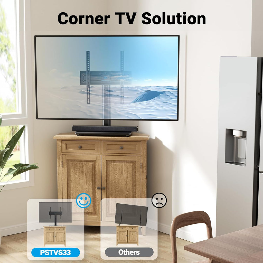 PERLESMITH Universal Swivel TV Stand – 4 Size & Pack Options