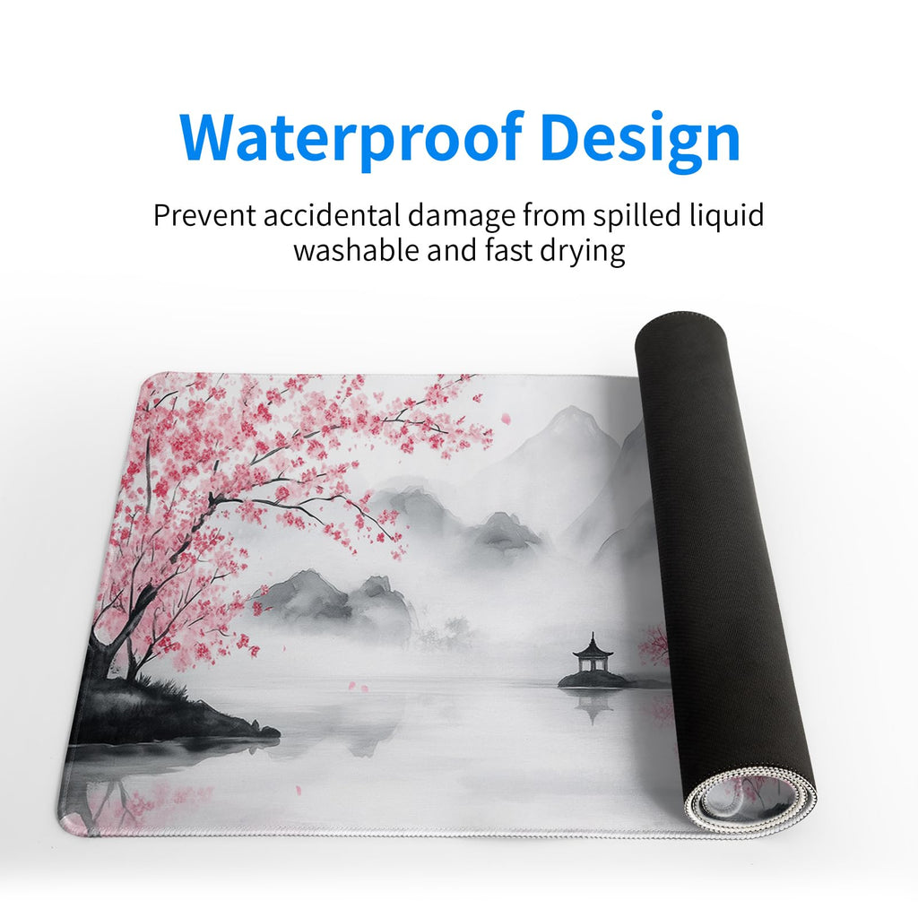 White Ukiyo-e Style Sports Car Large Gaming Mouse Pad Desktop Mat 31.5x11.8 Inch - Non-Slip Rubber Base - for Gamers - Perfect for Gamers & PC Enthusiasts - Flex Gamingproduct_type