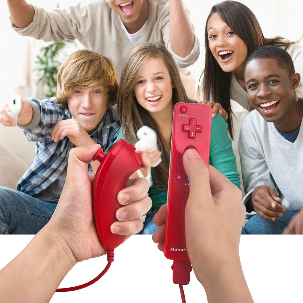 Motion Plus Wii Controllers 2Packs with Nunchucks, Wii Remote Controllers Compatible for wii and Wii U with Built in Motion Plus - Flex Gamingproduct_type