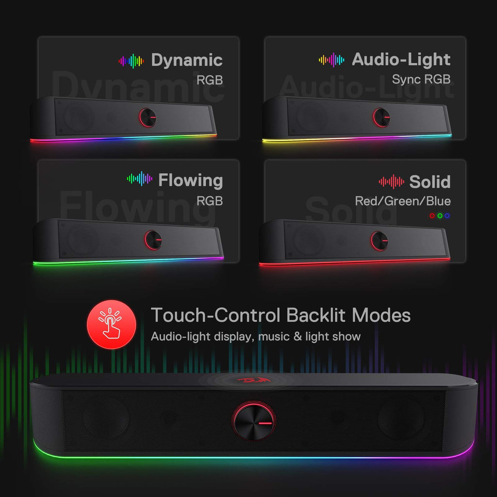 Redragon GS560 RGB Desktop Soundbar – 3 Colors