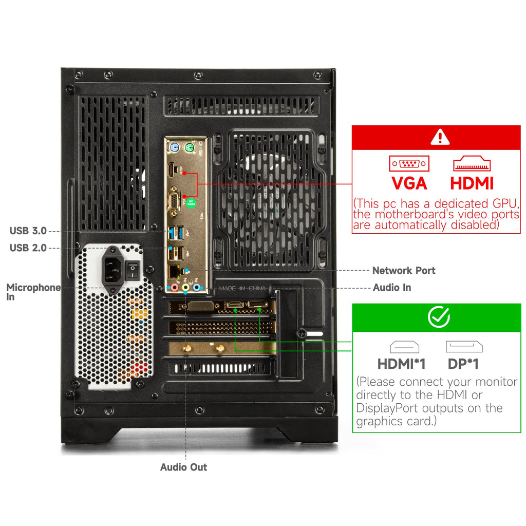 Gaming Desktop PC – Ryzen 5 4500, GeForce RTX 3050, 16GB DDR4 RAM, 512GB NVMe SSD, WiFi 6 – Desktop for Gaming, Streaming, School, Home Office & Everyday Use - Flex Gamingproduct_type
