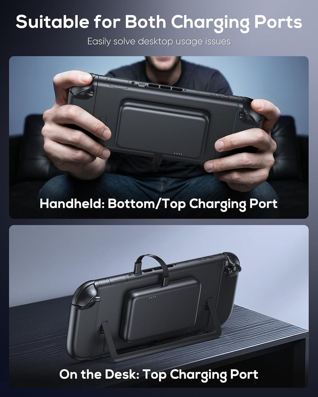 YUANHOT Magnetic Battery Pack for Nintendo Switch 2 – Black