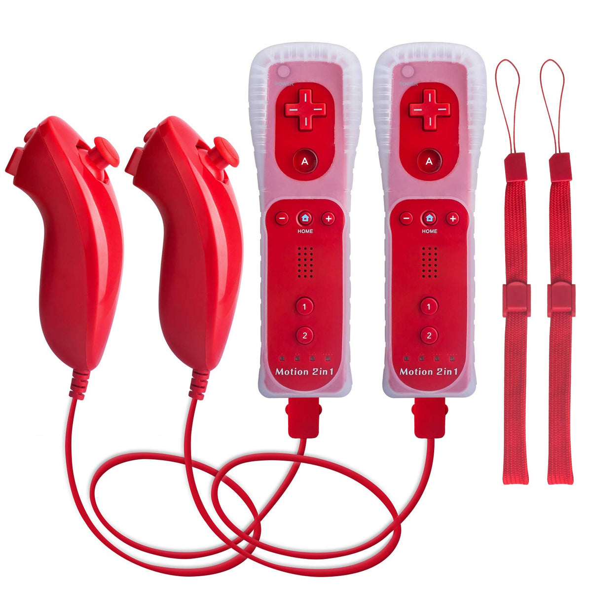 Motion Plus Wii Controllers 2Packs with Nunchucks, Wii Remote Controllers Compatible for wii and Wii U with Built in Motion Plus - Flex Gamingproduct_type