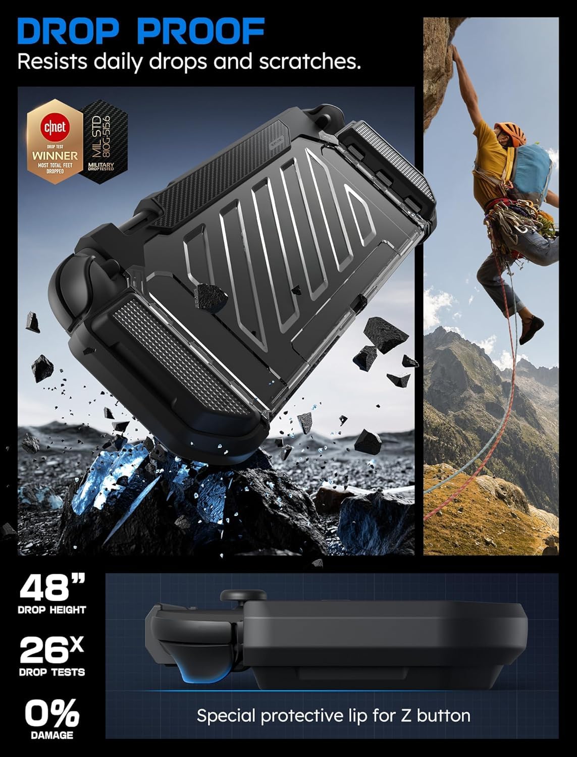 SUPCASE Unicorn Beetle Pro Case for Nintendo Switch 2 2025, [Military-Grade Protection] [Joy Con Remove Friendly] Dockable Integrated Cover Accessories Compatible with Switch 2, Black - Flex Gamingproduct_type