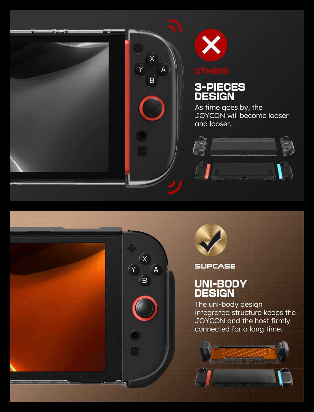 SUPCASE Unicorn Beetle Pro Case for Nintendo Switch 2 2025, [Military-Grade Protection] [Joy Con Remove Friendly] Dockable Integrated Cover Accessories Compatible with Switch 2, Black - Flex Gamingproduct_type