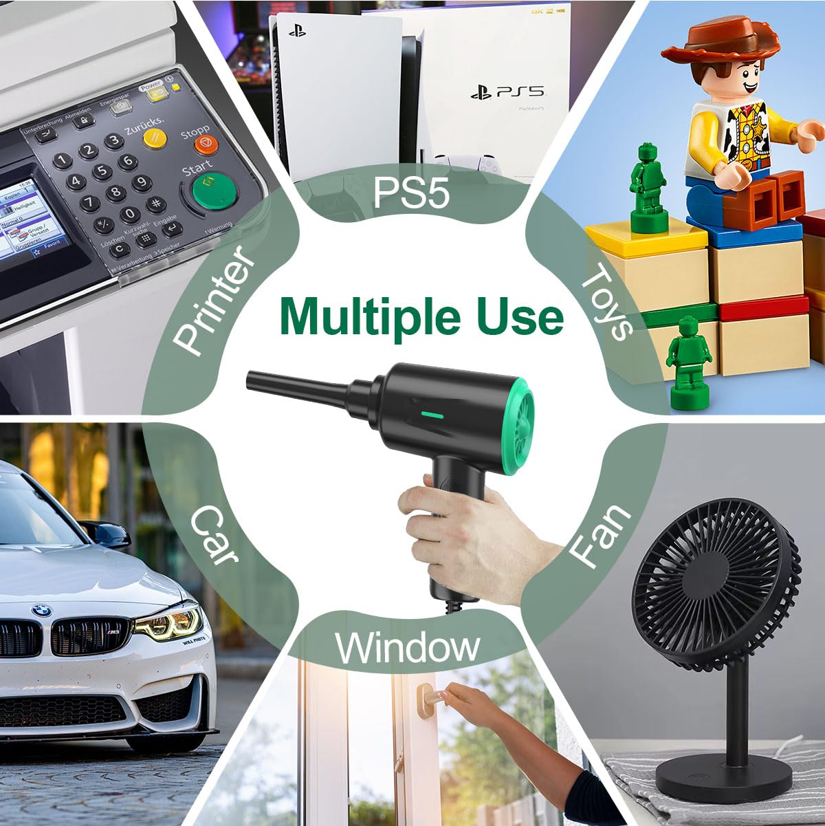 Meudeen Air Duster - Electric Air Blower - 5.74oz High Power Cleaning for Computer - PC - 2 Gear Compressed Air - Flex Gamingproduct_type