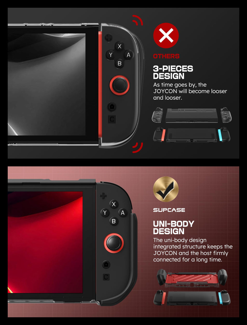 SUPCASE Unicorn Beetle Pro Case for Nintendo Switch 2 2025, [Military-Grade Protection] [Joy Con Remove Friendly] Dockable Integrated Cover Accessories Compatible with Switch 2, Black - Flex Gamingproduct_type