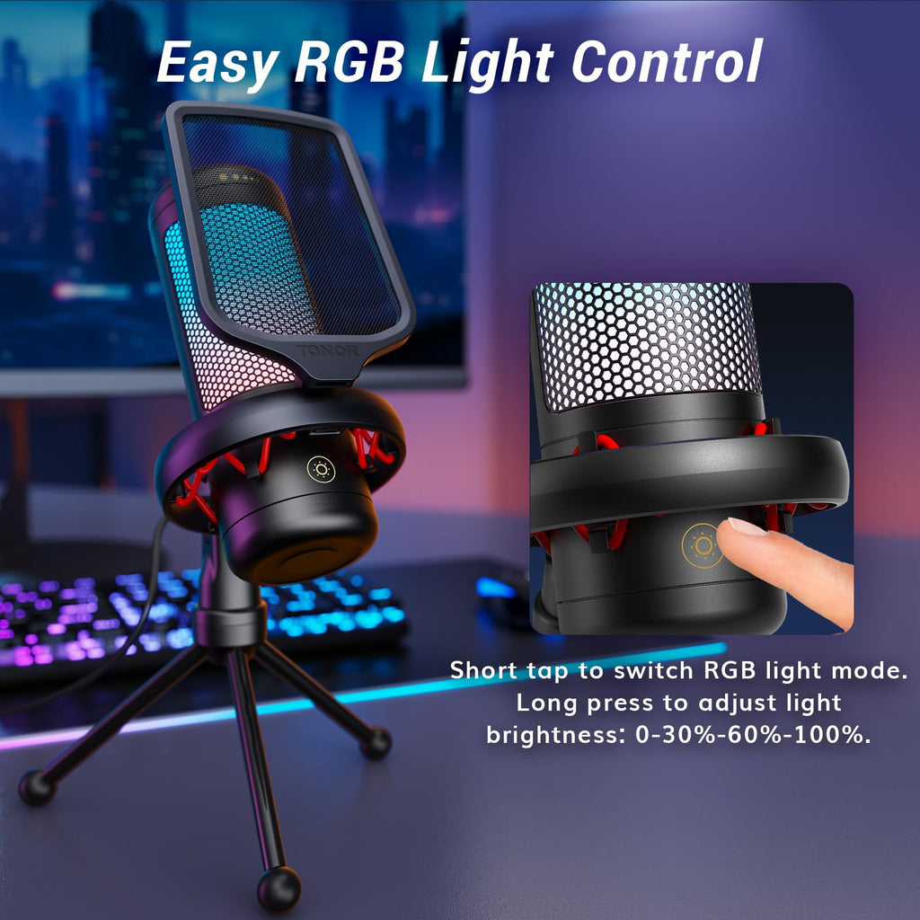 TONOR TC310+ RGB Gaming Microphone Set – 3 Styles & 3 Colors