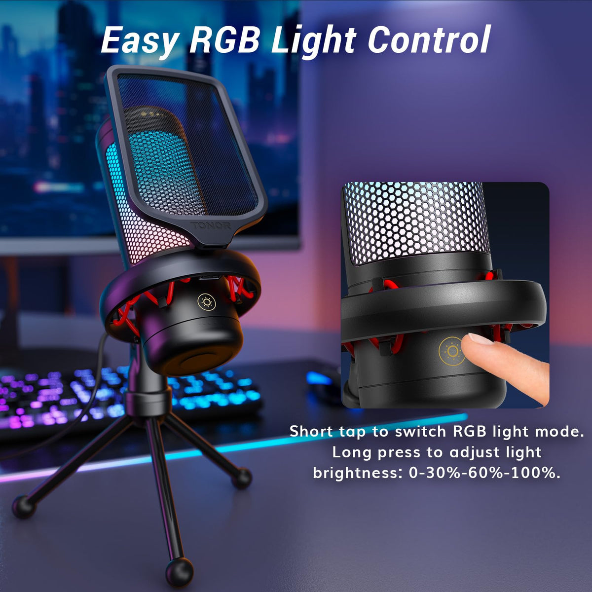 TONOR TC310+ RGB Gaming Microphone Set – 3 Styles & 3 Colors