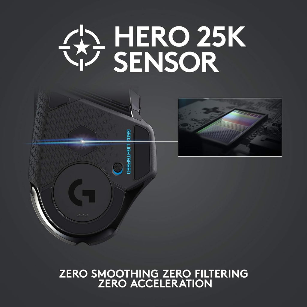 Logitech G502 HERO Gaming Mouse – Wired & Wireless