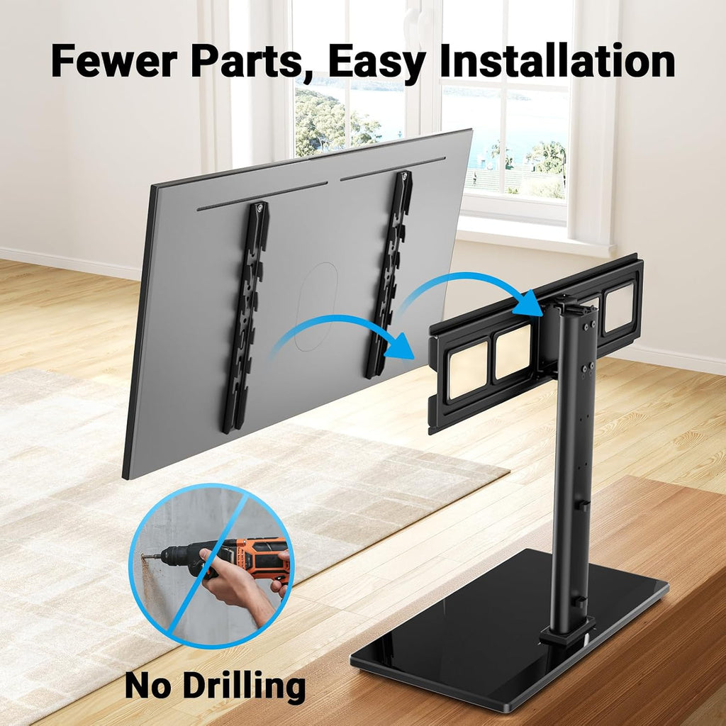 PERLESMITH Universal Swivel TV Stand – 4 Size & Pack Options