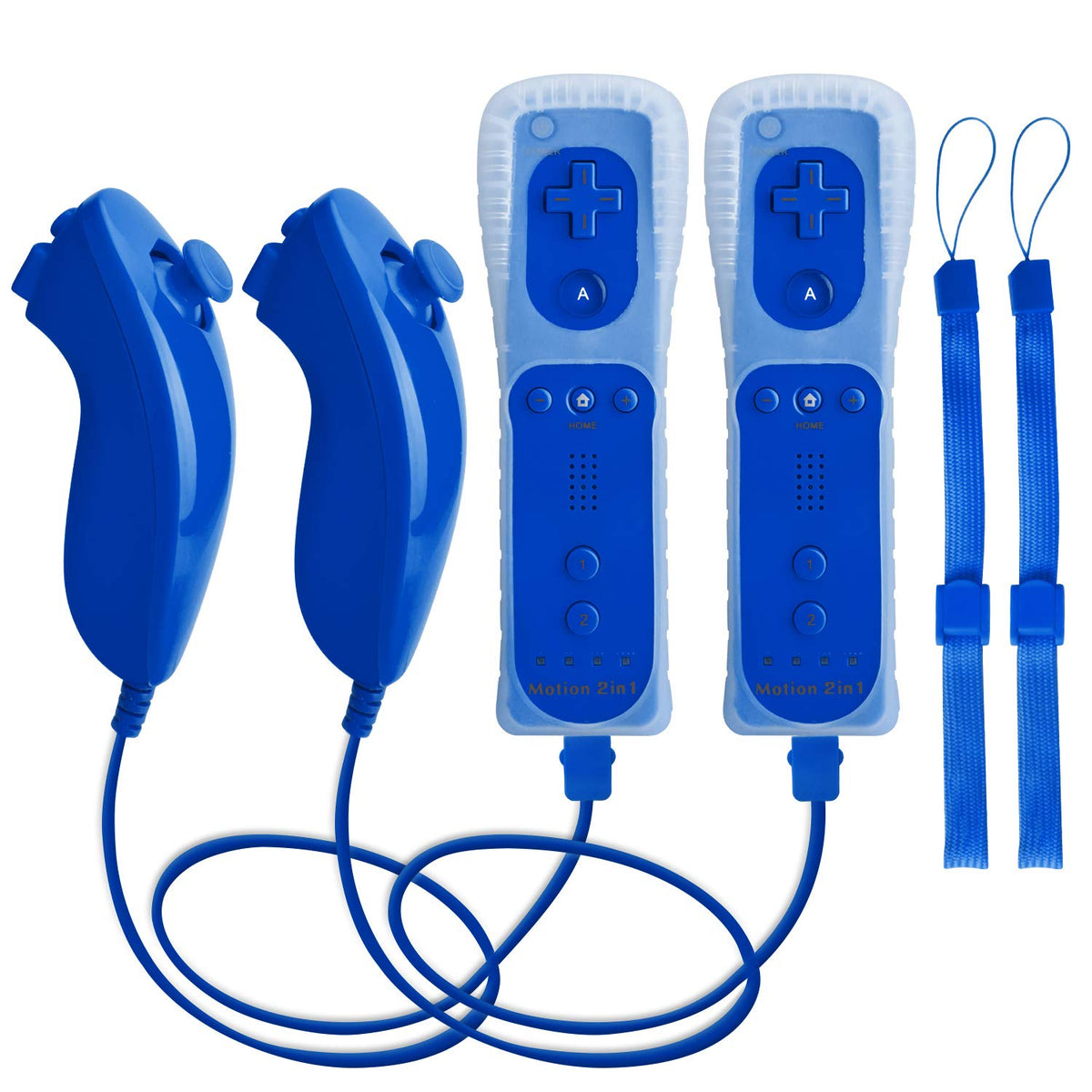 Motion Plus Wii Controllers 2Packs with Nunchucks, Wii Remote Controllers Compatible for wii and Wii U with Built in Motion Plus - Flex Gamingproduct_type