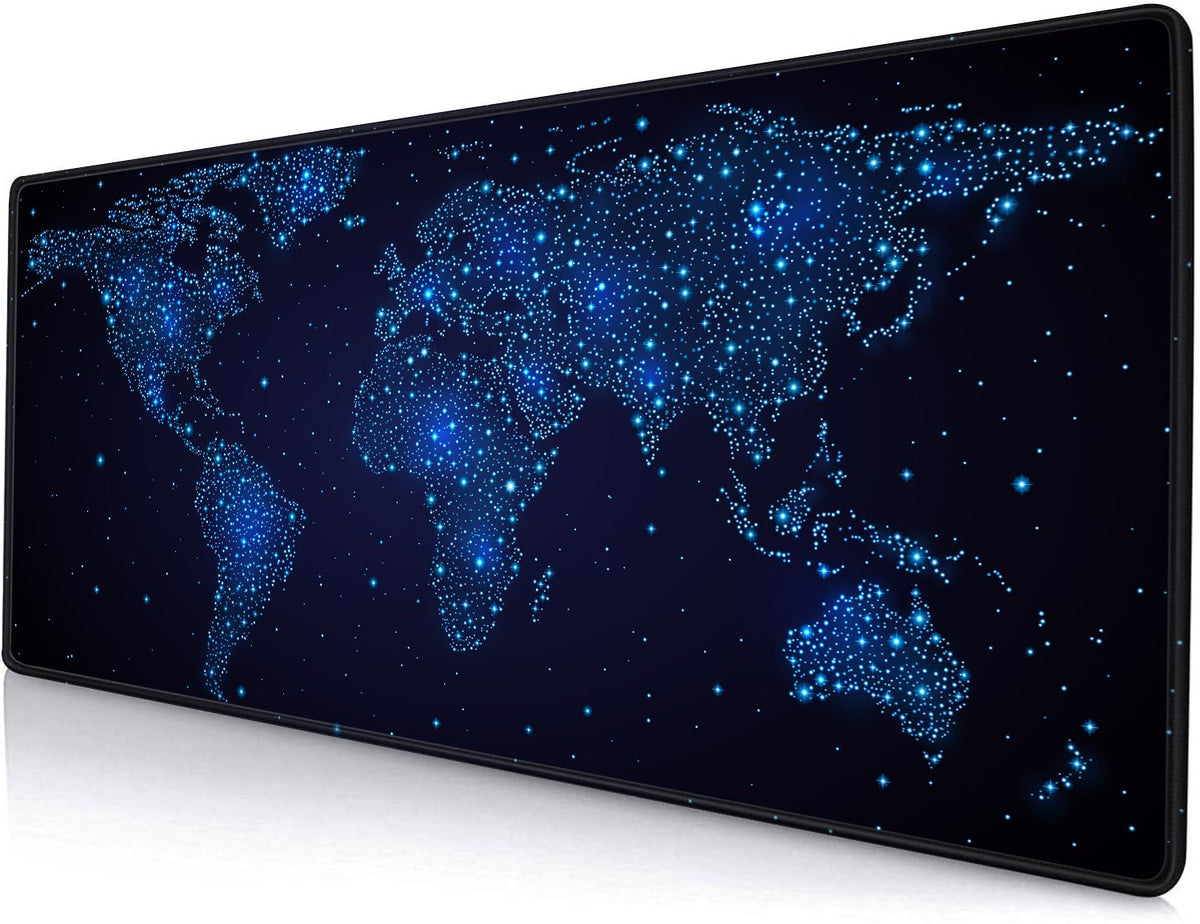 Gaming Mouse Pad, Large Non-Slip Rubber Base Mousepad, Keyboard Mouse Mat, Desk Pad with Stitched Edges, 31.5x11.8inch, Dazzling Galaxy - Flex Gamingproduct_type
