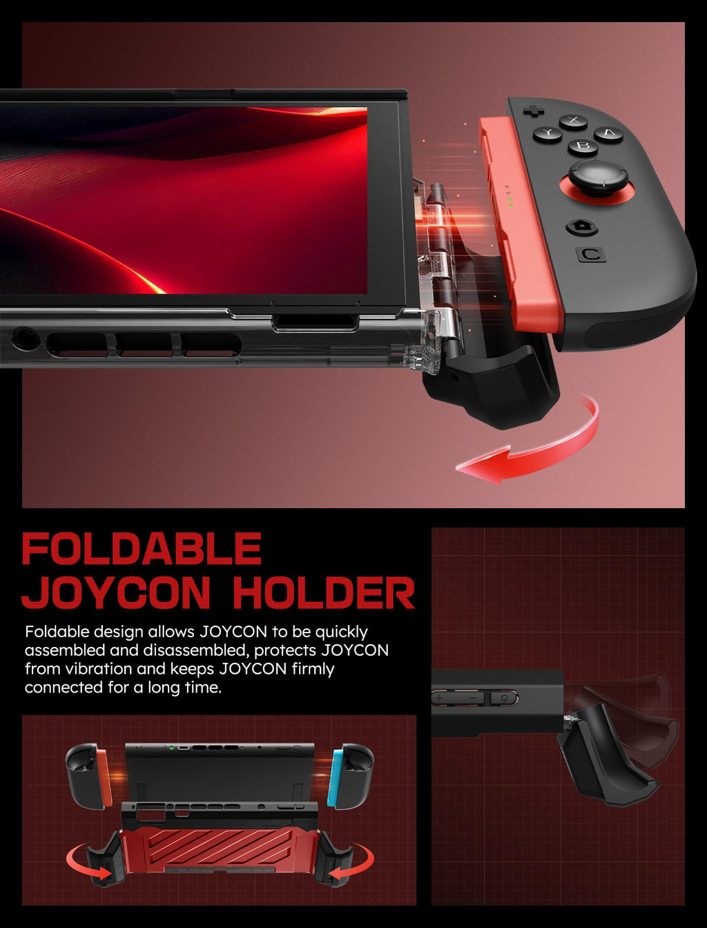 SUPCASE Unicorn Beetle Pro Case for Nintendo Switch 2 2025, [Military-Grade Protection] [Joy Con Remove Friendly] Dockable Integrated Cover Accessories Compatible with Switch 2, Black - Flex Gamingproduct_type