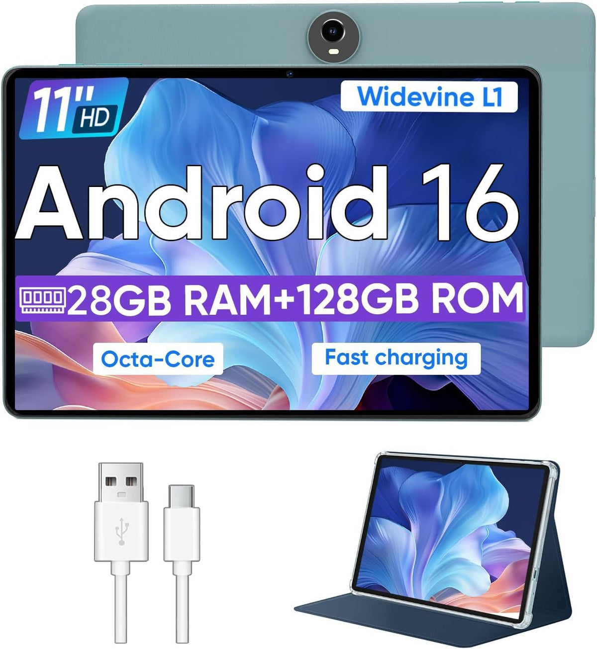 WXUNJA 11-Inch Android 16 Tablet – 2 Colors