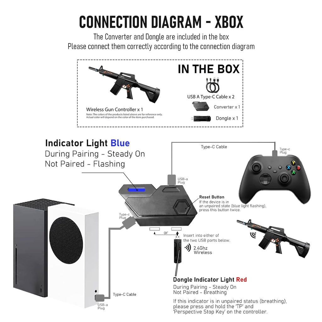 MYKEMETEK Professional FPS Motion Controller Compatible for XBOX Series X|S - Precision Aiming, Immersive Gunfight Experience, Authentic Feedback, 10-Hr Runtime, 2.4 GHz Wireless, Supports ALL FPS Games like Call of Duty and Battlefield - Flex Gamingproduct_type
