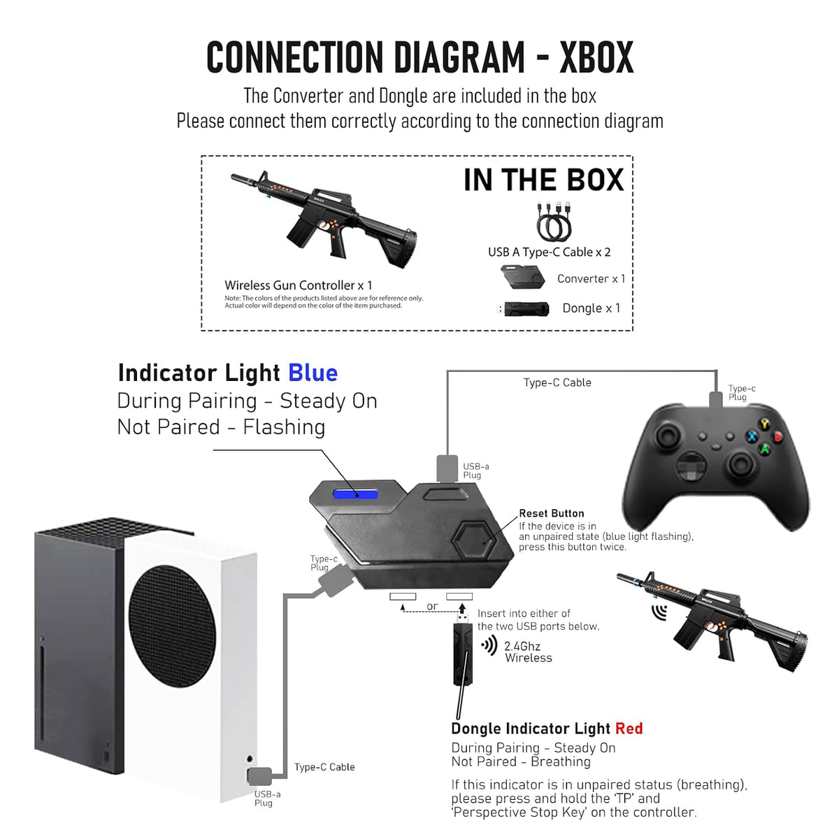 MYKEMETEK Professional FPS Motion Controller Compatible for XBOX Series X|S - Precision Aiming, Immersive Gunfight Experience, Authentic Feedback, 10-Hr Runtime, 2.4 GHz Wireless, Supports ALL FPS Games like Call of Duty and Battlefield - Flex Gamingproduct_type
