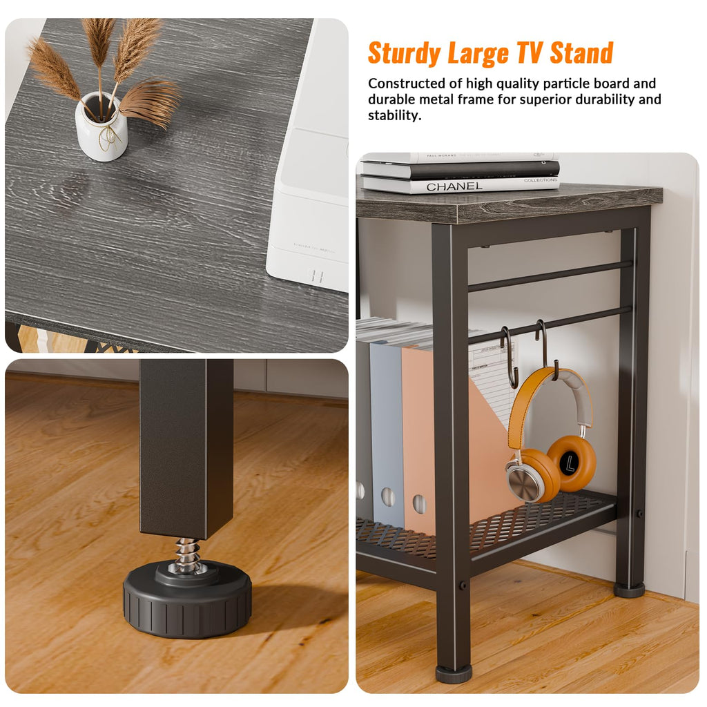 Furologee Open-Shelf TV Stand – 5 Size & Color Options