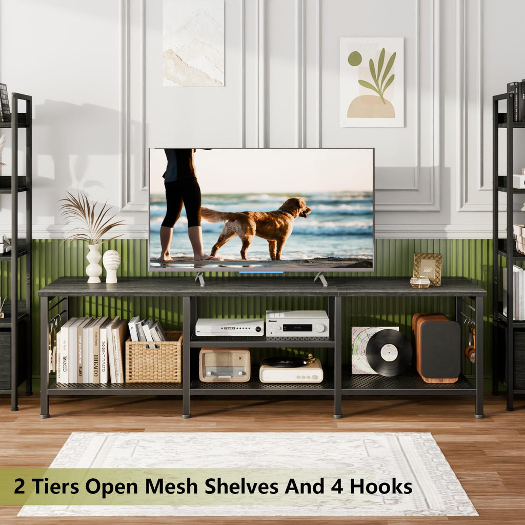 Furologee Open-Shelf TV Stand – 5 Size & Color Options