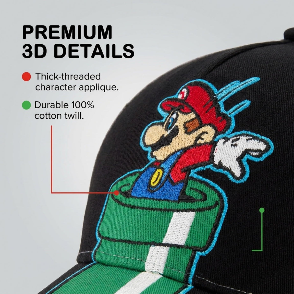 Nintendo Boys' Nintendo Boys' Baseball Cap - Flex Gamingproduct_type