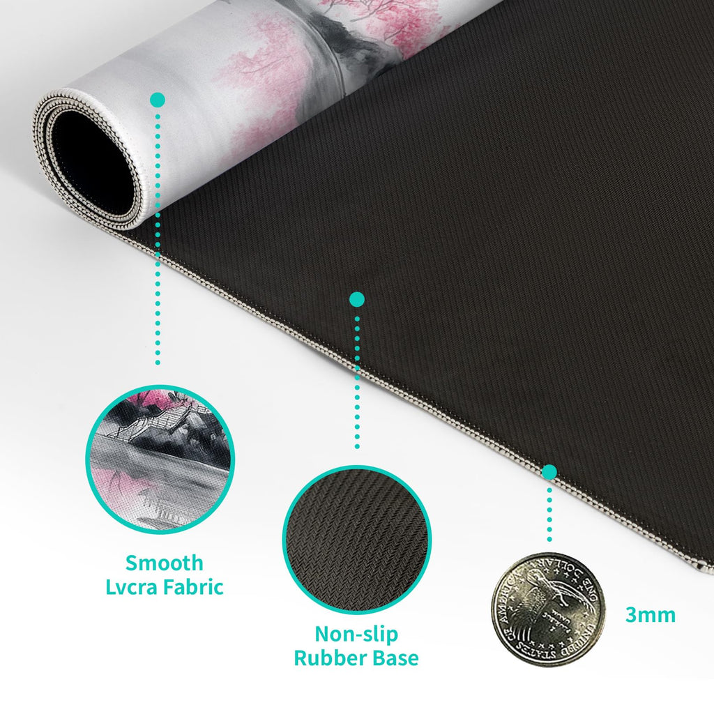 White Ukiyo-e Style Sports Car Large Gaming Mouse Pad Desktop Mat 31.5x11.8 Inch - Non-Slip Rubber Base - for Gamers - Perfect for Gamers & PC Enthusiasts - Flex Gamingproduct_type