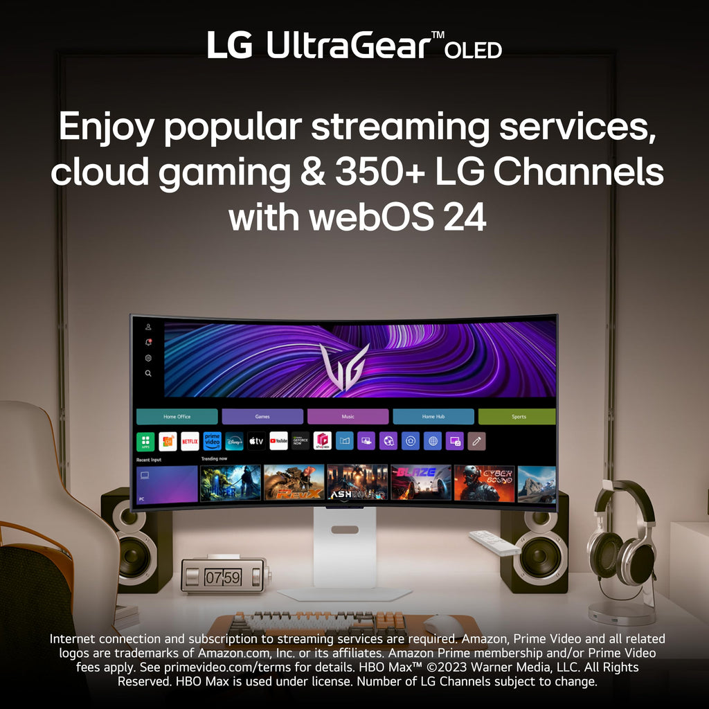 LG 34GX90SA-W 34-inch Ultragear WQHD (3440 x 1440) OLED Curved Gaming Monitor 240Hz, 1ms, NVIDIA G-Sync Compatible, AMD FreeSync Premium, VESA DisplayHDR True Black 400, webOS, USB Type-C, White - Flex Gamingproduct_type