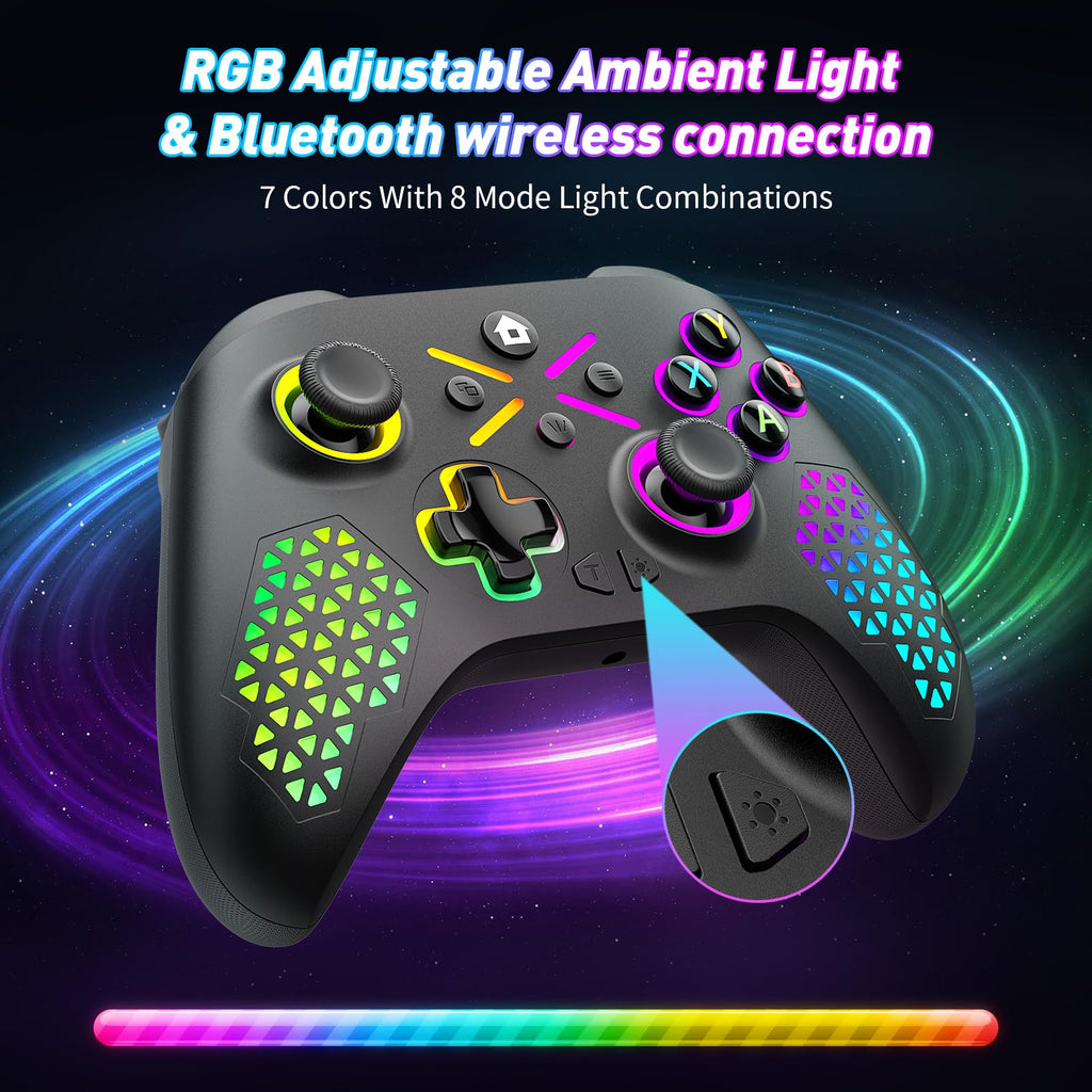 Gamrombo Wireless Controller for Xbox One, Xbox Series X/S, Xbox One X/S, PC, LED Gaming Controller with TURBO,Macro Function,3.5mm Audio Jack - Flex Gamingproduct_type
