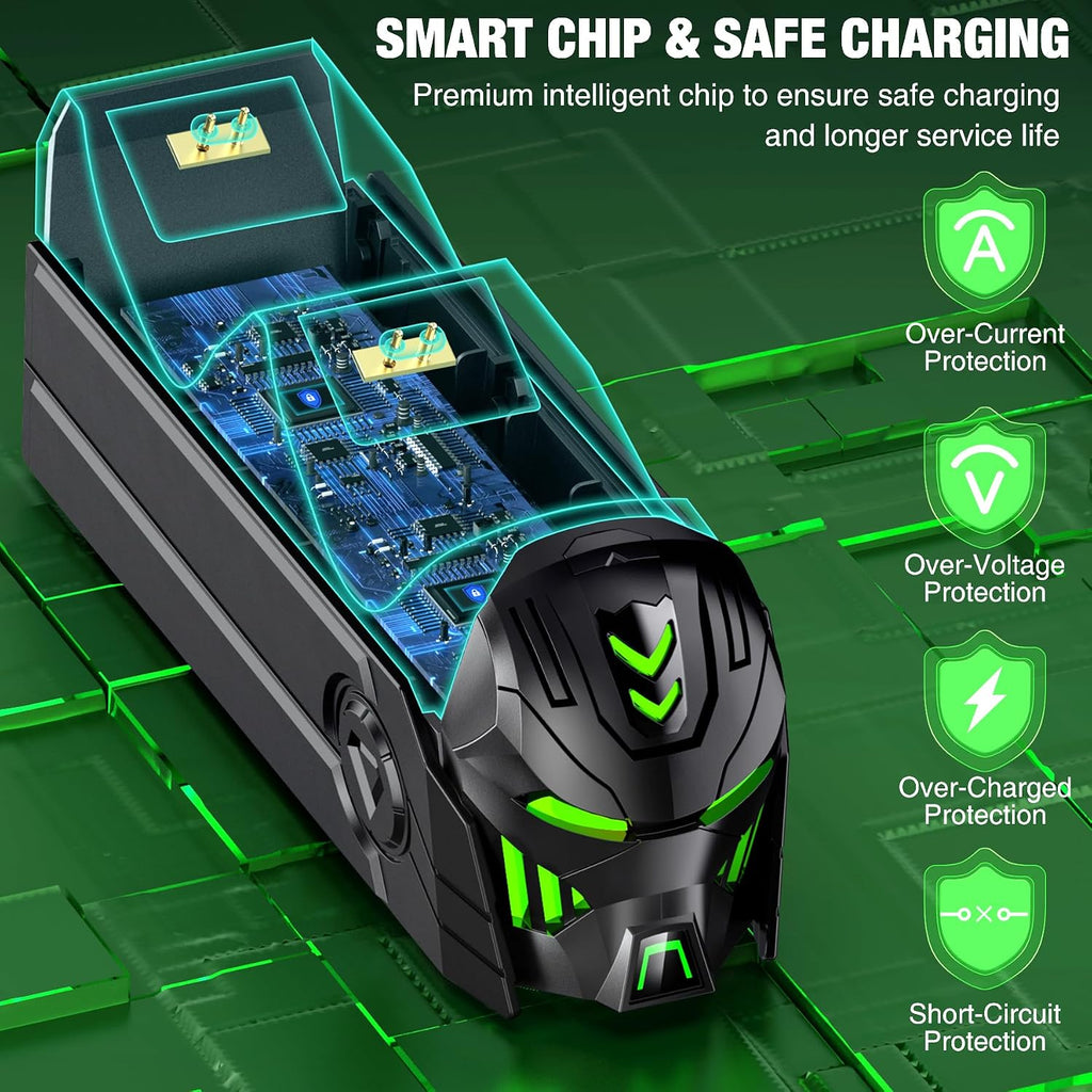 DINOSTRIKE Xbox Controller Charging Dock with 2 Batteries
