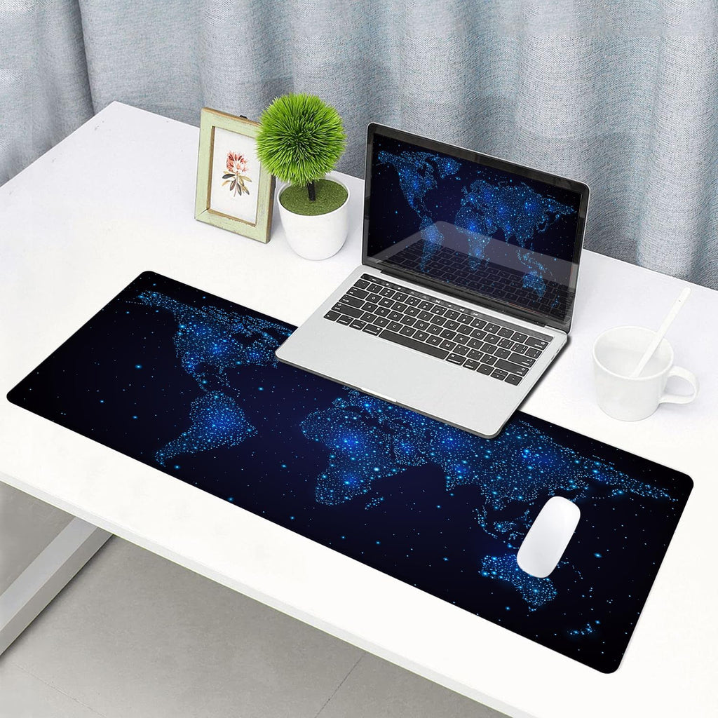 Gaming Mouse Pad, Large Non-Slip Rubber Base Mousepad, Keyboard Mouse Mat, Desk Pad with Stitched Edges, 31.5x11.8inch, Dazzling Galaxy - Flex Gamingproduct_type